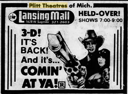 Lansing Mall Theatre - 1982 Ad